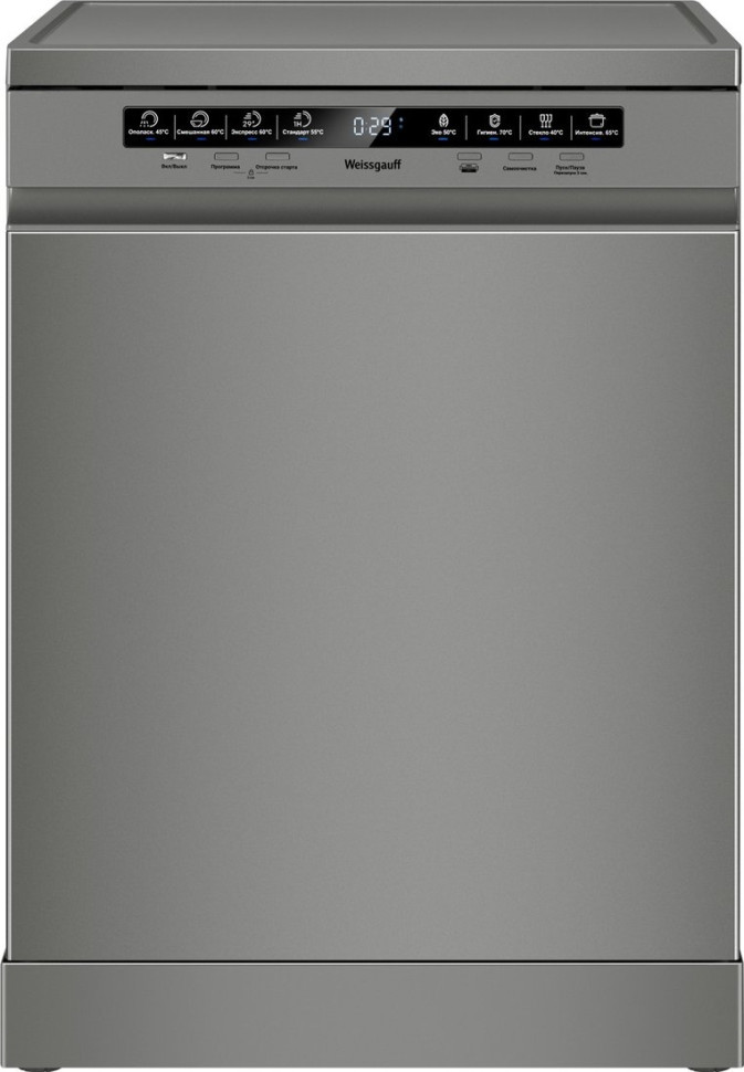 Посудомоечная машина Weissgauff DW 6038 D Dual Wash Silver