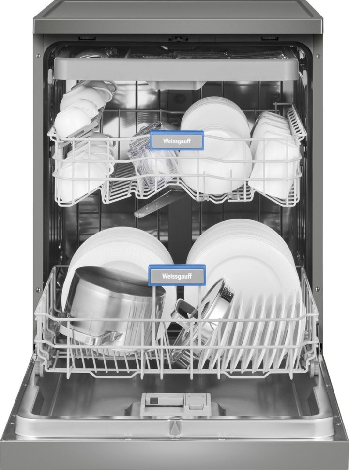 Посудомоечная машина Weissgauff DW 6038 D Dual Wash Silver