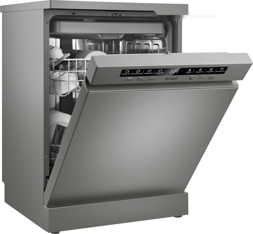 Посудомоечная машина Weissgauff DW 6038 D Dual Wash Silver