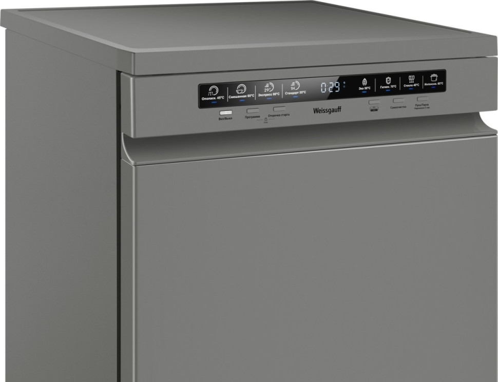 Посудомоечная машина Weissgauff DW 6038 D Dual Wash Silver