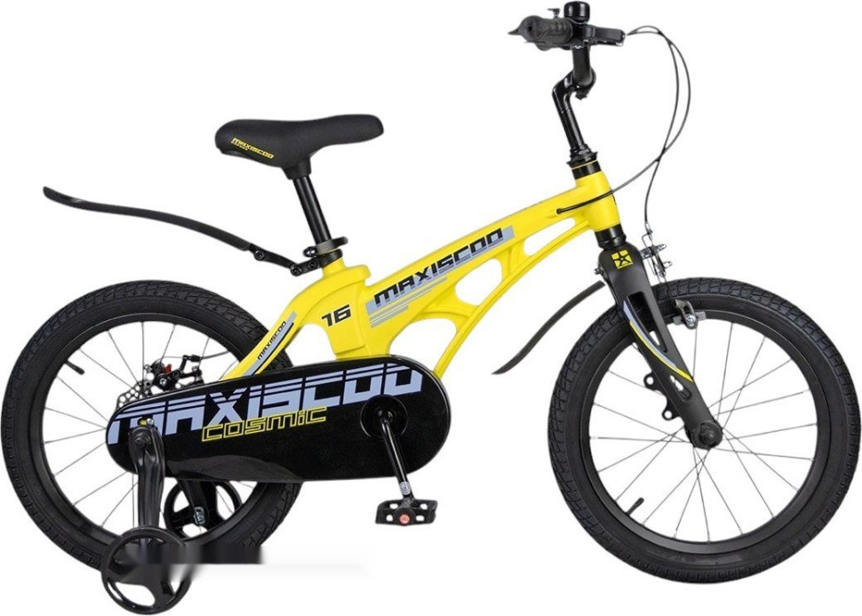 Детский велосипед Maxiscoo Cosmic Стандарт 16 2025 MSC-C1641 (желтый матовый)