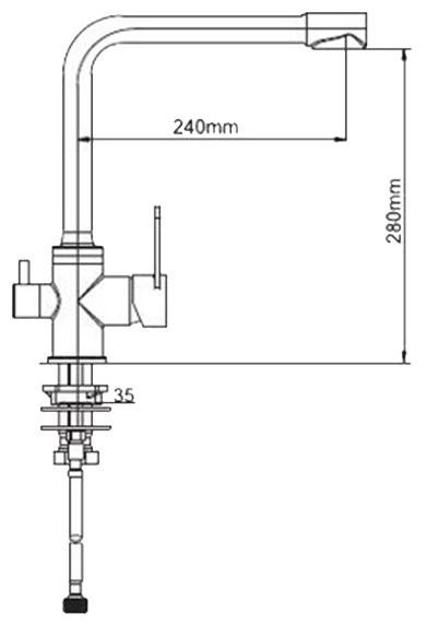 Смеситель Ledeme L4055В-3
