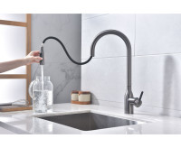 Смеситель Paulmark Iniversal Un213880-GM (черный/вороненая сталь)