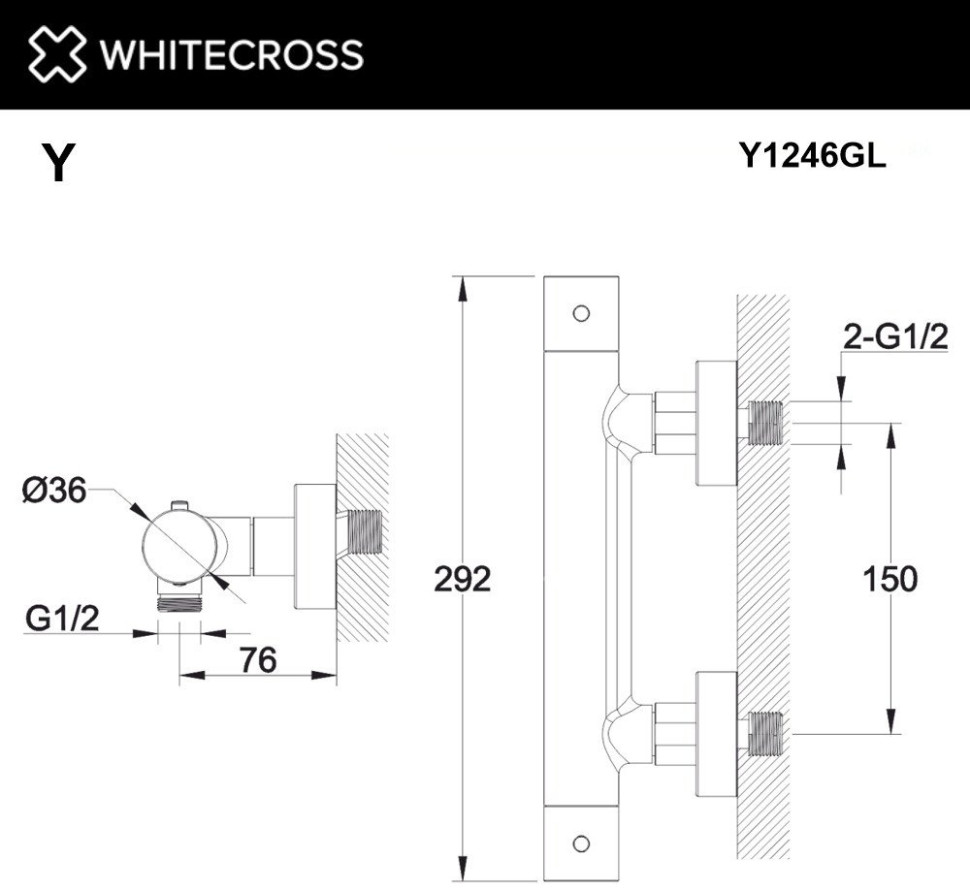Смеситель Whitecross Y1246GL (золото)