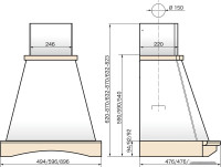 Вытяжка Elikor Ротонда 50П-650-П3Л бежевый/бук св.кор