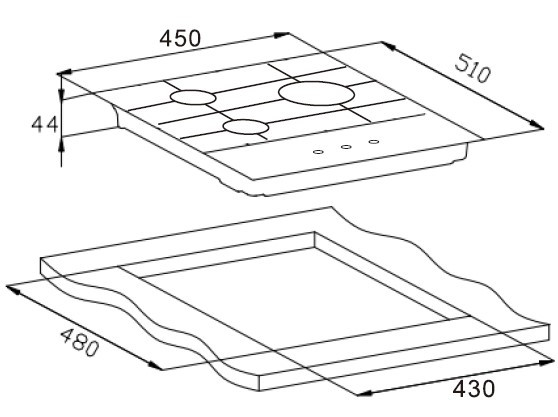 Варочная панель Weissgauff HGG 451 BFH