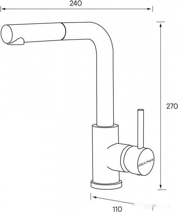 Смеситель Paulmark Kassel Ka214311-401TB (антрацит)