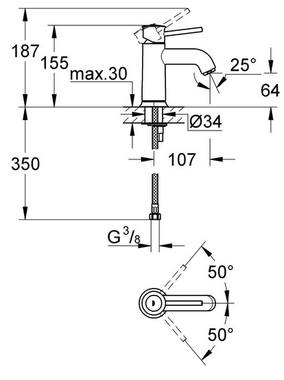 Смеситель Grohe BauClassic 23162000