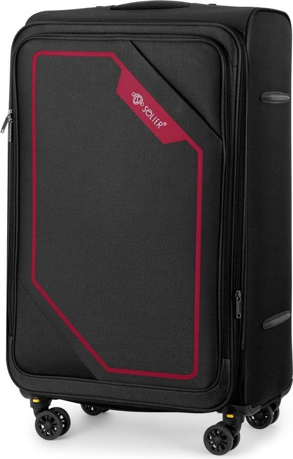 Чемодан-спиннер Solier STL2240 (M, черный/красный)