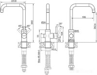 Смеситель Paulmark Logas Lo213021-401TB (антрацит)