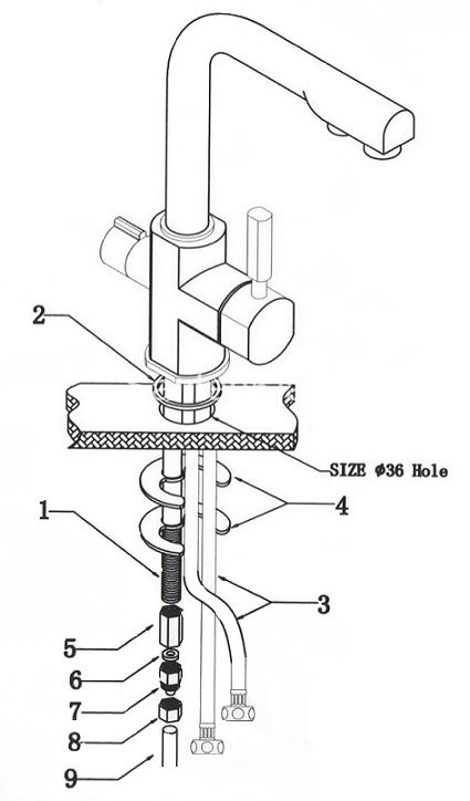 Смеситель Kaiser Merkur 26044-5