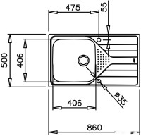 Кухонная мойка Teka Universe 50 T-XP 1B 1D MAX POLISHED