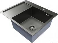 Кухонная мойка Mixline Pro 552929 (черный графит, с сифоном)