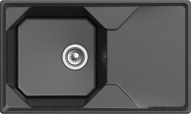 Кухонная мойка GranFest GF-U-840L (черный)