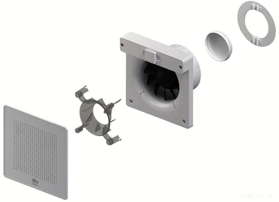 Вытяжная вентиляция Vortice ME 100/4" LL T (серебристый металлик)