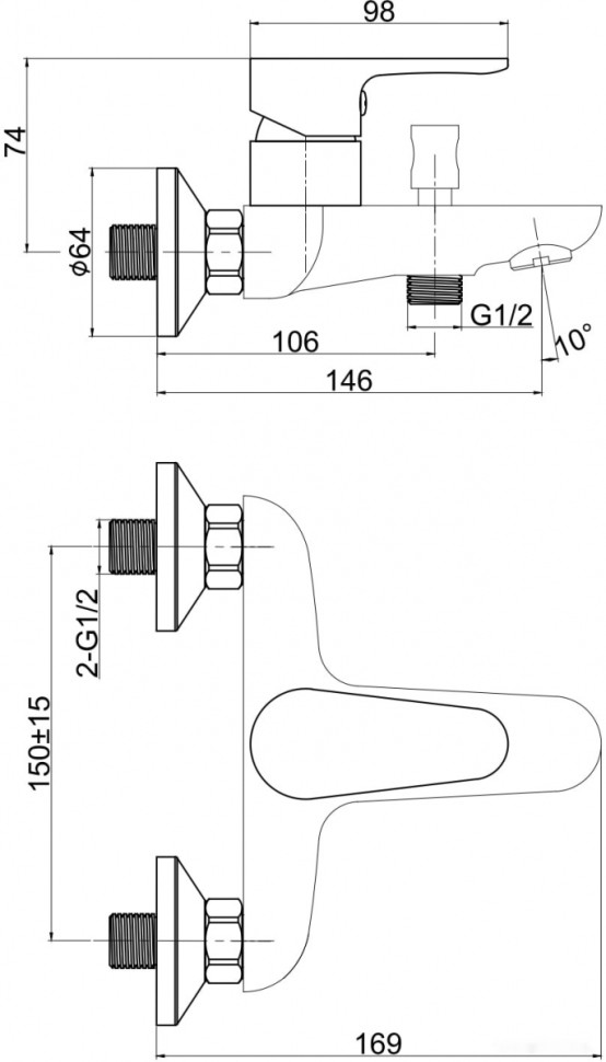 Смеситель Cersanit Cersania 63031