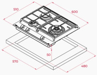 Варочная панель Teka GZC 63310 XBN (черное стекло)