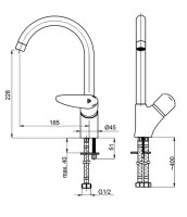 Смеситель Rubineta Static-33