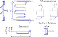 Водяной полотенцесушитель Gloss &amp; Reiter ПМ.3. 50x60 (1&quot;)