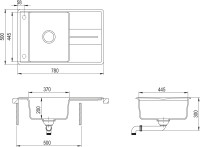 Кухонная мойка AquaSanita SQB101AW (Alumetallic 202)