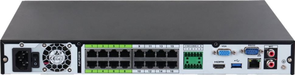 Видеорегистратор наблюдения Dahua DHI-NVR5232-16P-EI