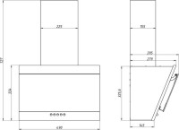 Вытяжка Elikor Коралл 50П-430-К3Д 266399 (черный/черное стекло)