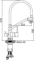Смеситель Ledeme L4855D-12