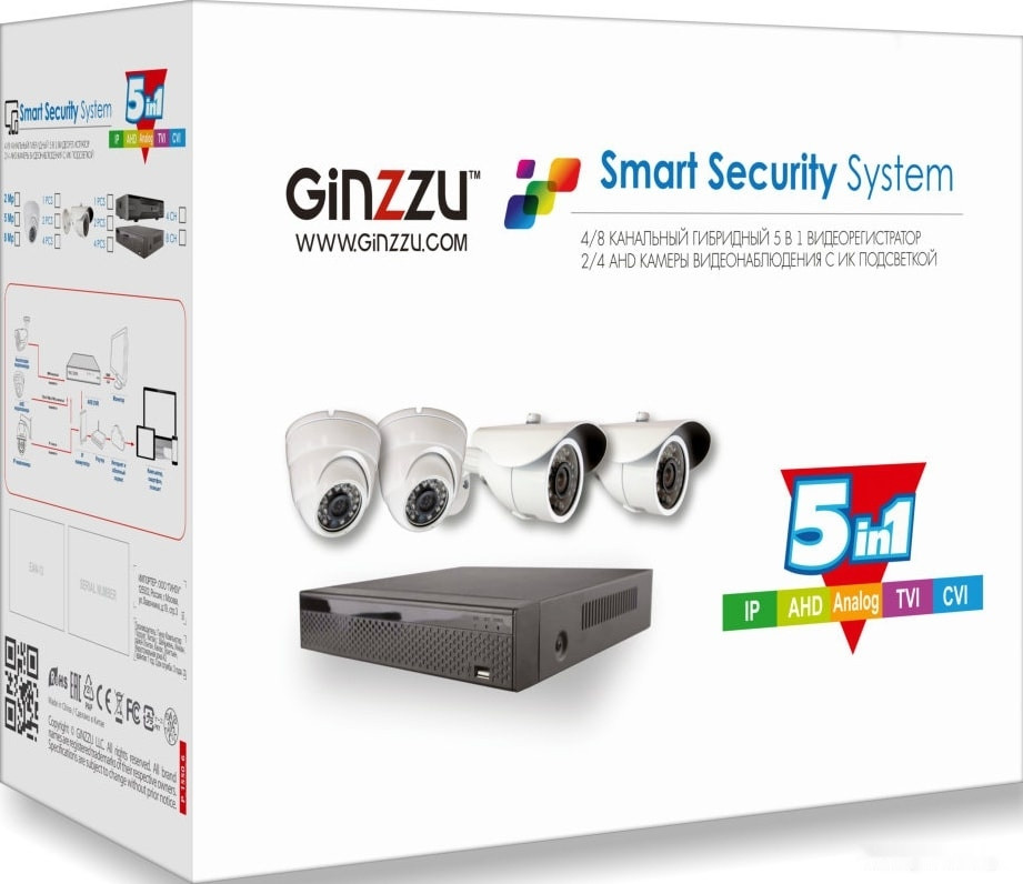 Видеорегистратор наблюдения Ginzzu HK-447N