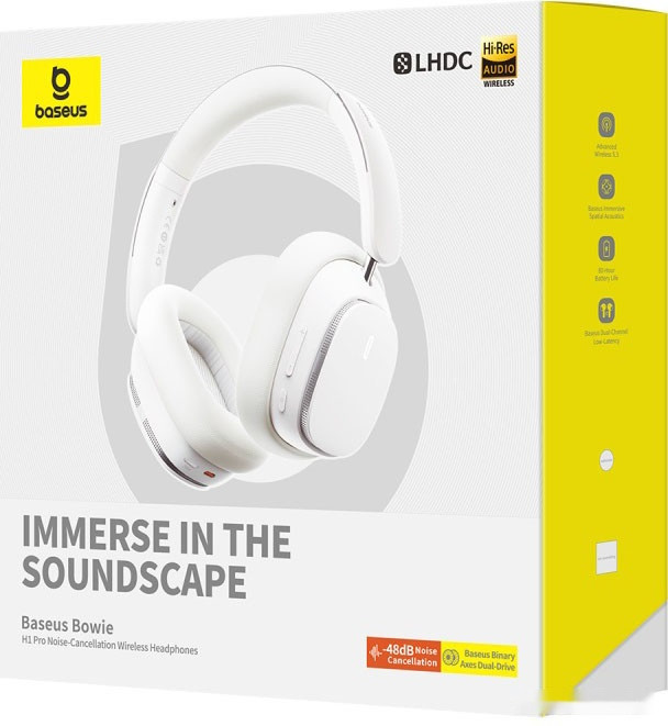 Наушники Baseus Bowie H1 Pro (белый)