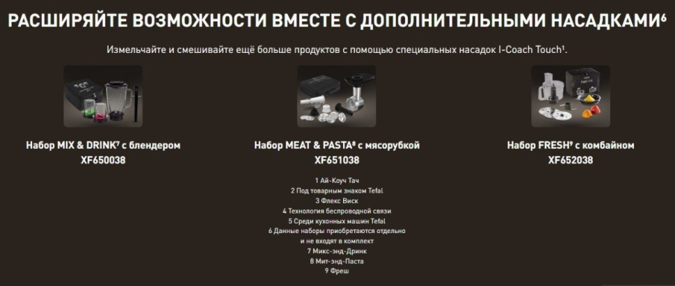 Кухонный комбайн Tefal I-Coach Touch QB951DF0