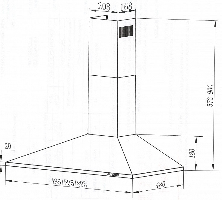 Вытяжка Maunfeld CORK 50 нержавеющая сталь