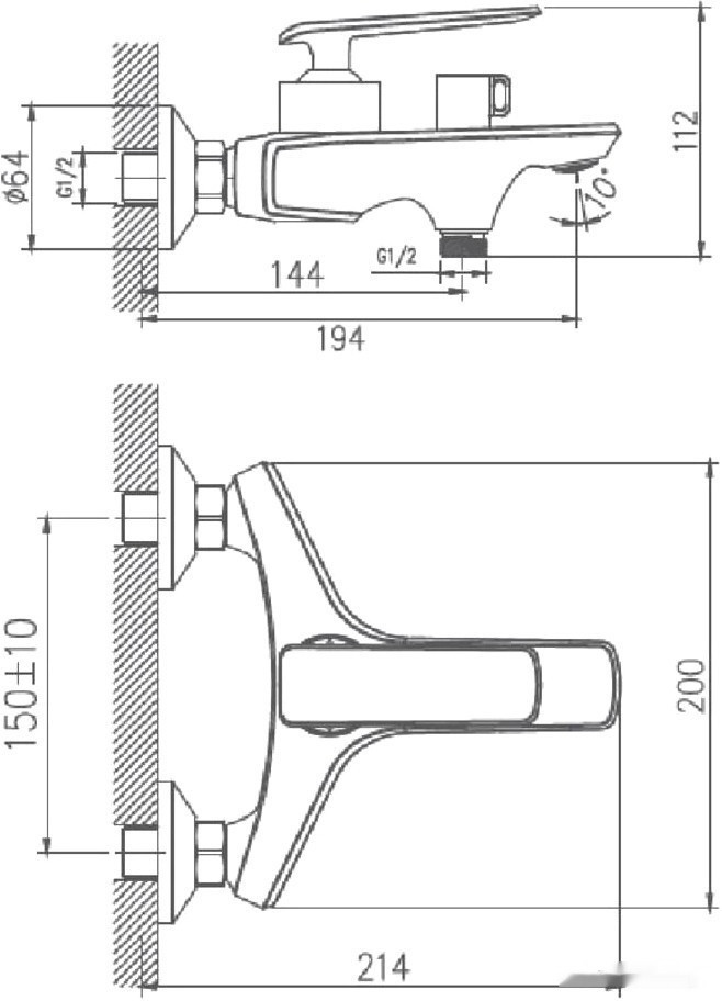 Смеситель Haiba HB60548-7 (черный)