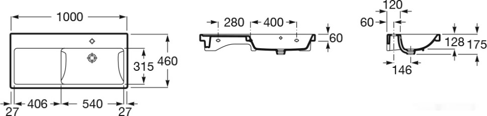 Умывальник Roca The Gap A3270ME000