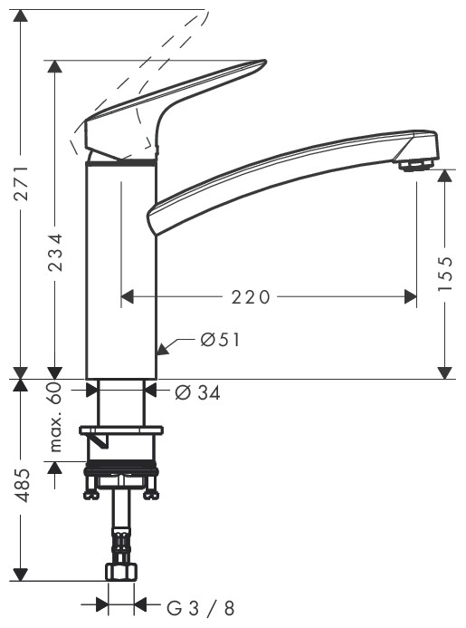 Смеситель Hansgrohe Logis 71832000