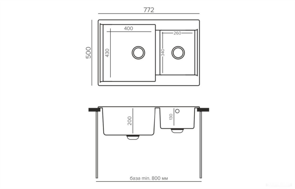 Кухонная мойка Polygran Brig 772 (светло-серый)