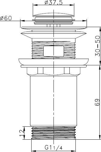 Умывальник Lauter 21887B + клапан 21190CH