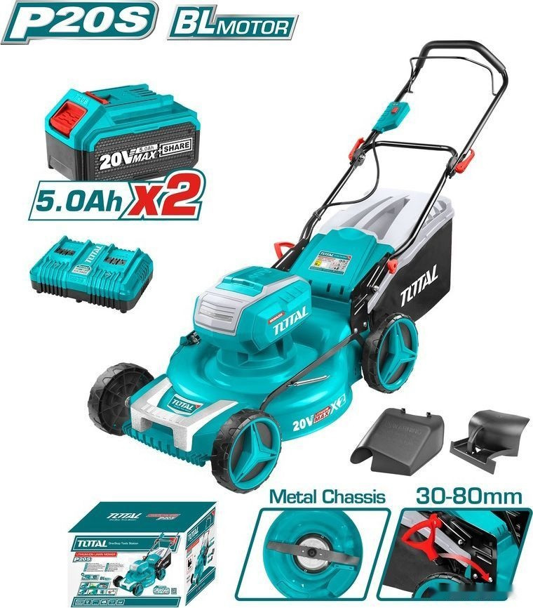 Газонокосилка Total TLMLI20202 (с 2-мя АКБ)