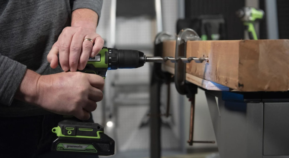 Ударная дрель-шуруповерт Greenworks GD24DD60 24V (3704107)