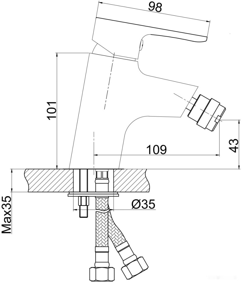 Смеситель Cersanit Cersania 63033