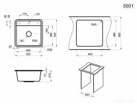 Кухонная мойка Granula ST-5001 (графит)