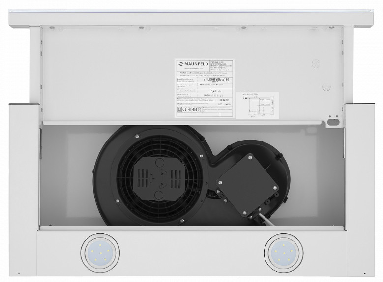 Вытяжка Maunfeld VS Light (Glass) 60 (белое стекло)