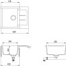 Кухонная мойка AquaSanita SQT 102 221 AW light grey