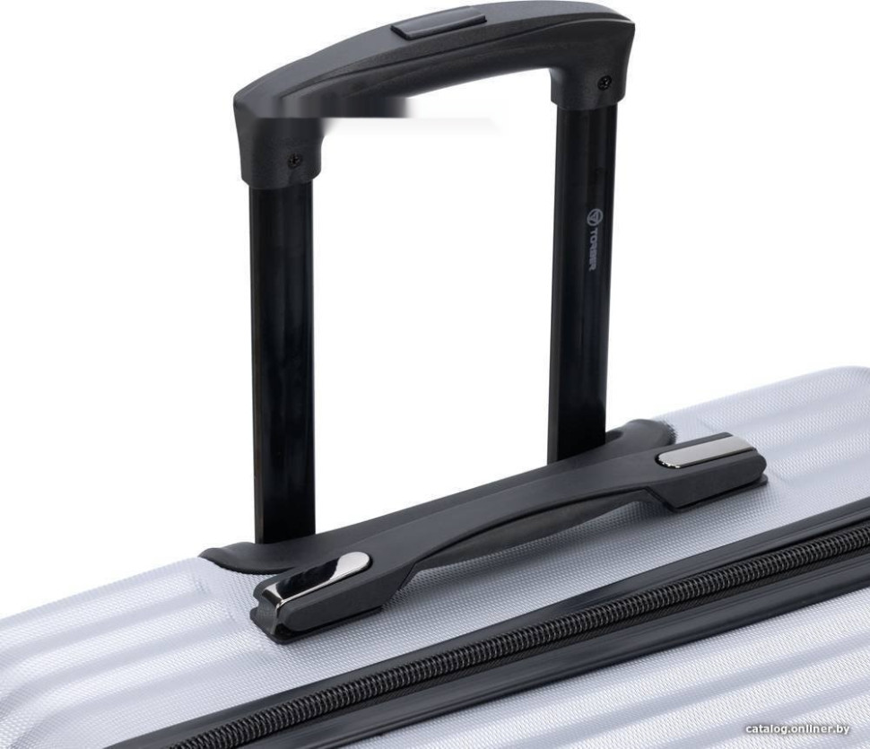 Чемодан-спиннер Torber T1919M 67 см (серебристый)