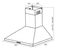 Вытяжка Germes piramida 60black