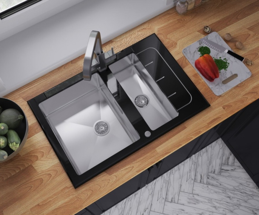 Кухонная мойка Zorg GS 7850-2 (черный)
