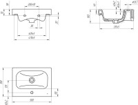 Умывальник Cersanit Moduo 50 Slim S-UM-MOD50SL/1 + 63030