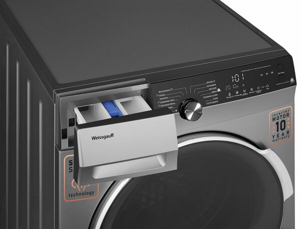 Стиральная машина Weissgauff WM 59412 DC Inverter Steam Silver