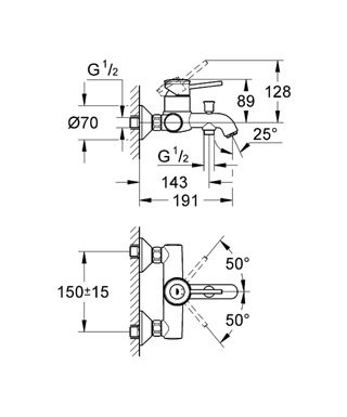 Смеситель Grohe BauClassic 32865000