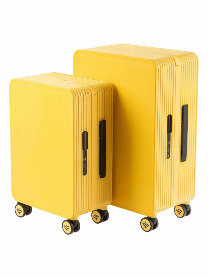 Чемодан DoubleW 005# (M, желтый)