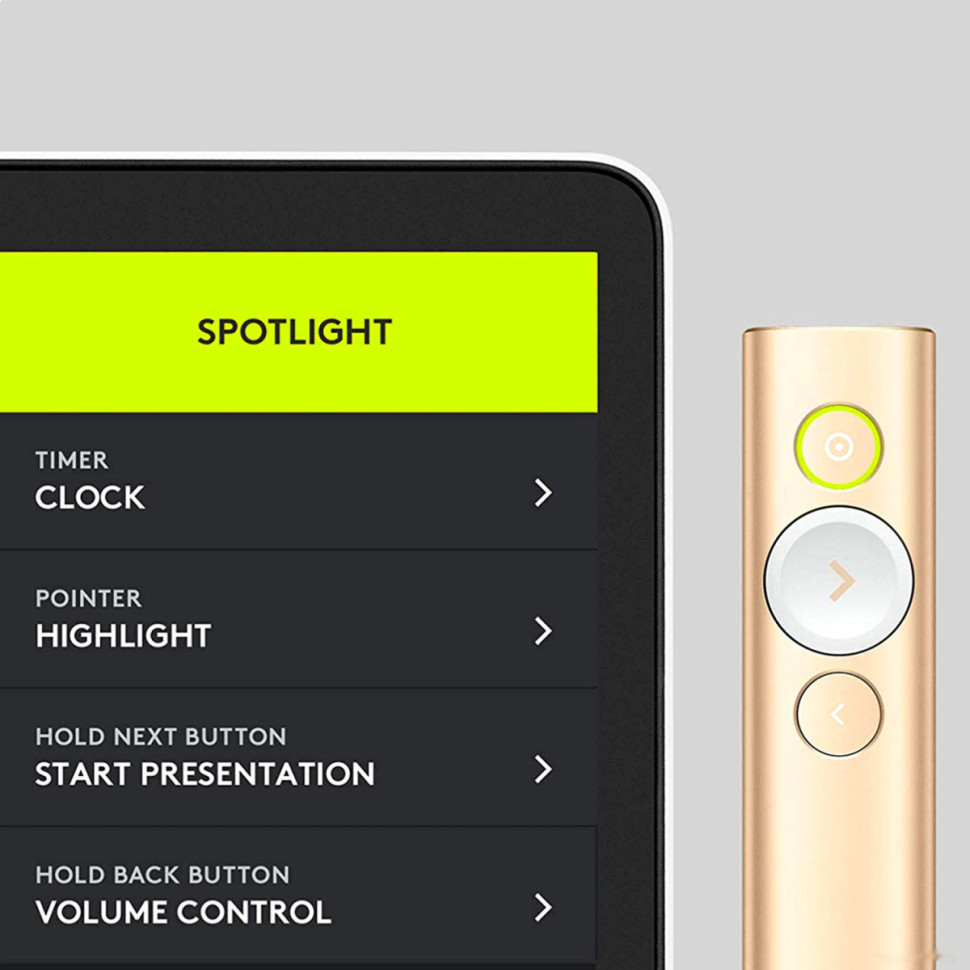 Пульт ДУ Logitech Spotlight (золотистый)